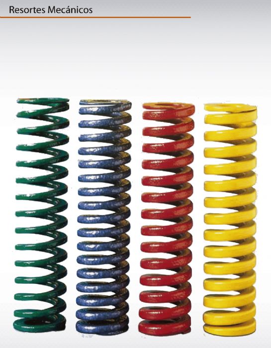 Resortes Mecánicos, Resortes helicoidales especiales de perl de sección cuadrada, redonda.  Steel Springs  FIBRO